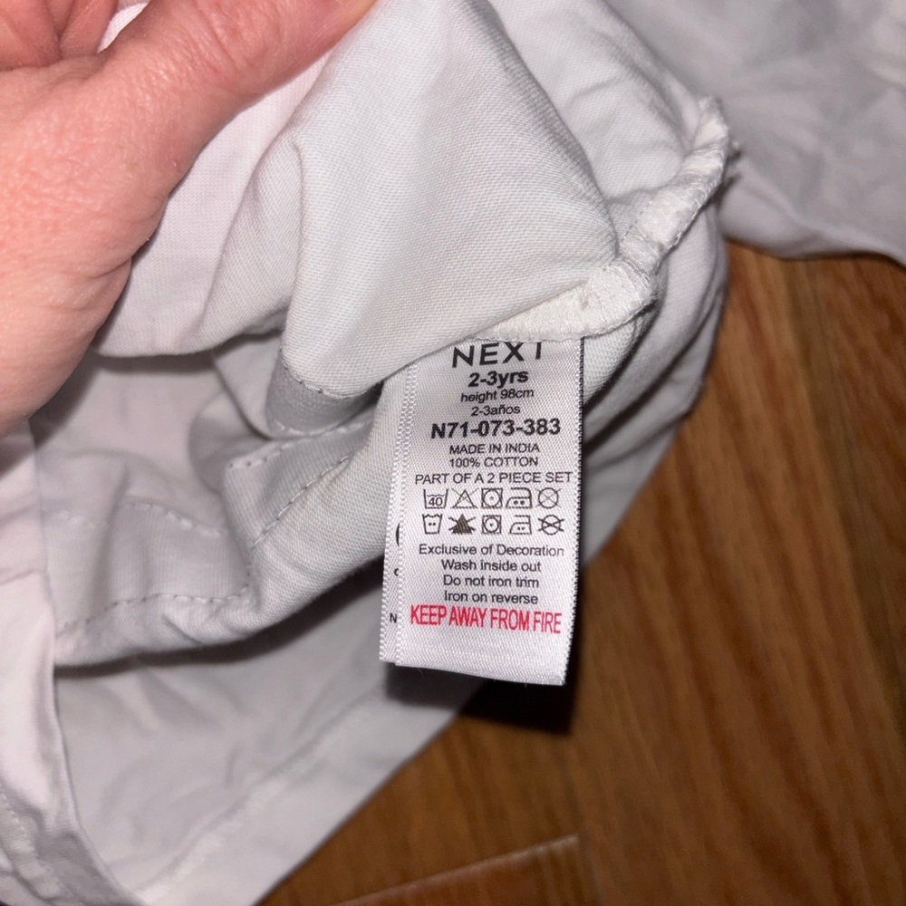 Next White Cotton Shirt for Toddlers - Picture 4 of 5
